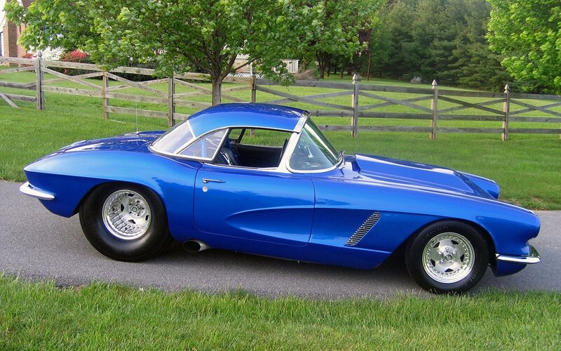 Blue classic Corvette car
