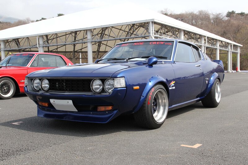 Blue classic Japanese sports car