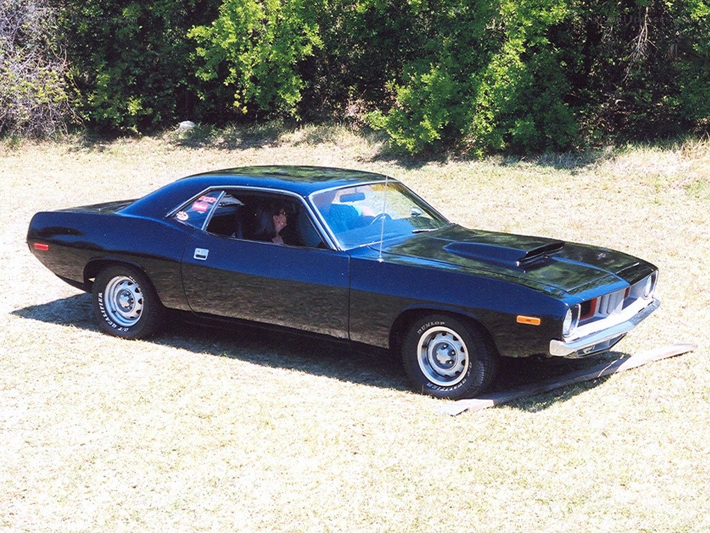 Blue classic muscle car