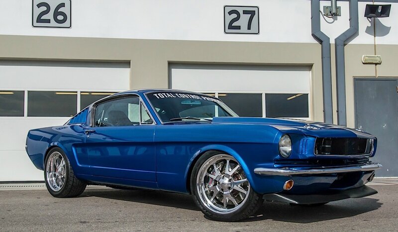 Blue Classic Muscle Car — Calm, Afternoon, Photograph, Garage Doors