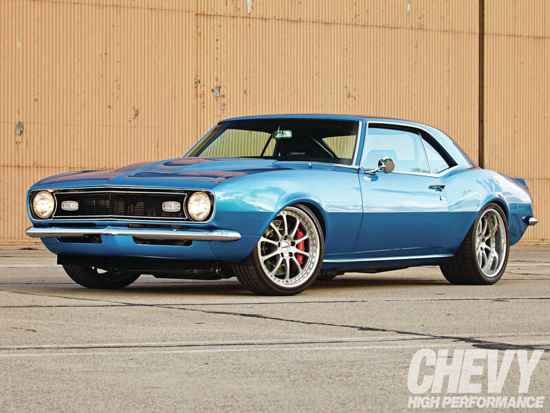 Blue Classic Muscle Car — Calm, Afternoon, Photograph, Wall