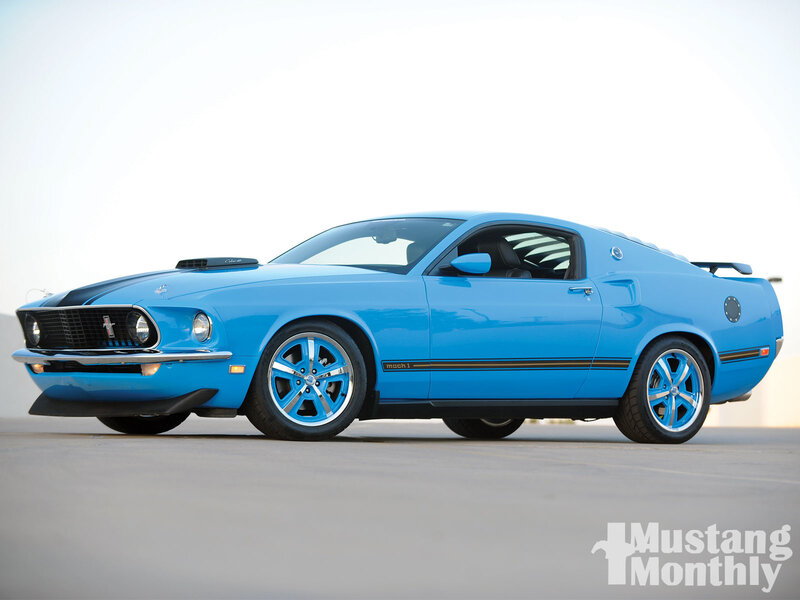 Blue Classic Muscle Car — Calm, Afternoon, Photograph, Wheels