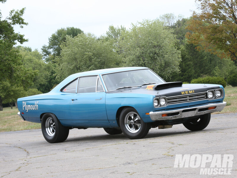 Blue Classic Muscle Car — Calm, Summer