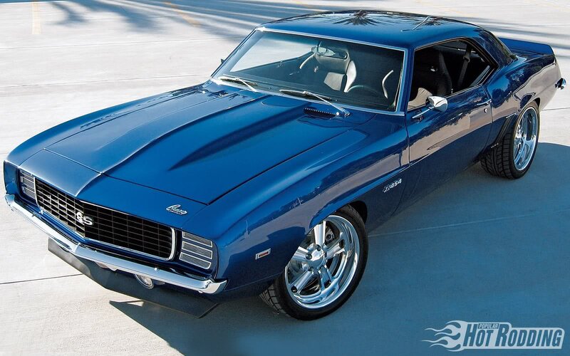 Blue Classic Muscle Car — Dramatic, Afternoon, Photograph, Wheels