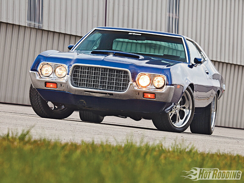 Blue Classic Muscle Car — Dramatic, Afternoon