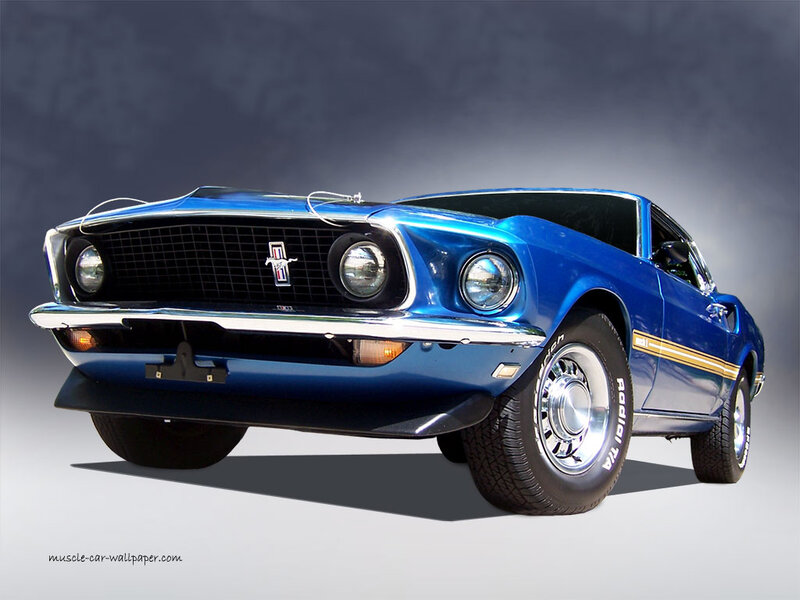 Blue Classic Muscle Car — Dramatic, Photograph, Grille