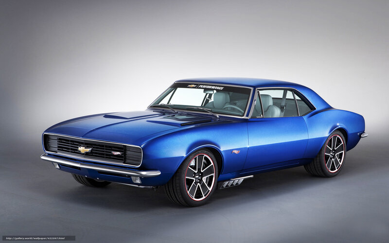 Blue Classic Muscle Car — Dramatic, Photograph, Wheel, Grille