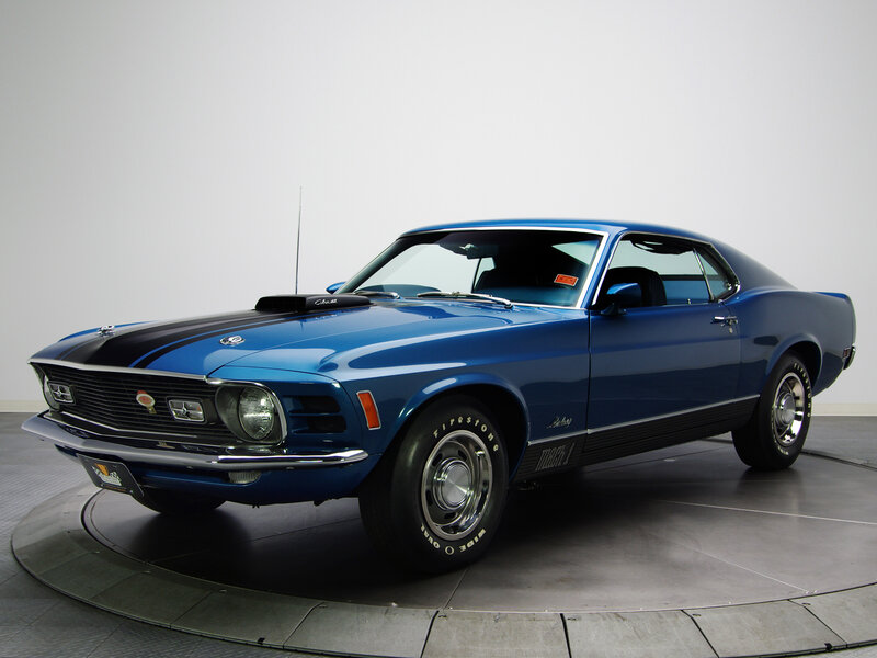 Blue Classic Muscle Car — Neutral, Photograph, Rotating Platform