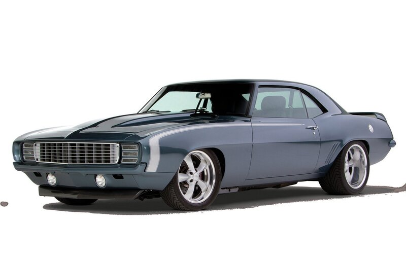 Blue Classic Muscle Car — Neutral, Photograph, Wheels