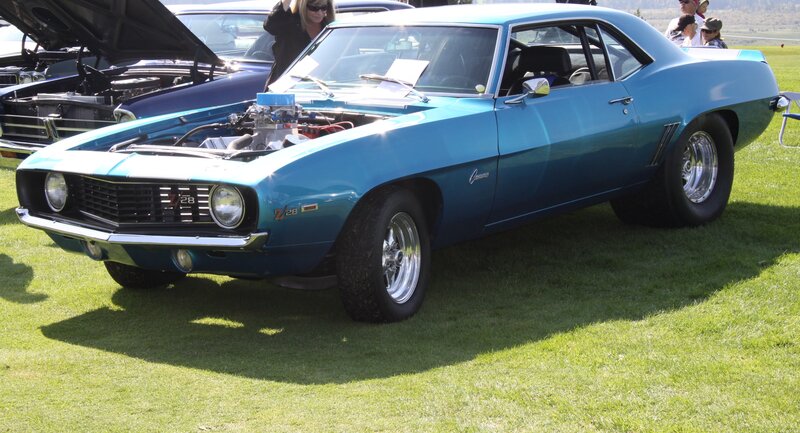 Blue Classic Muscle Car — Outdoor, Afternoon, Photograph