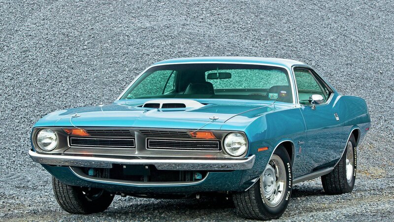 Blue Classic Muscle Car — Teal, Calm, Photograph