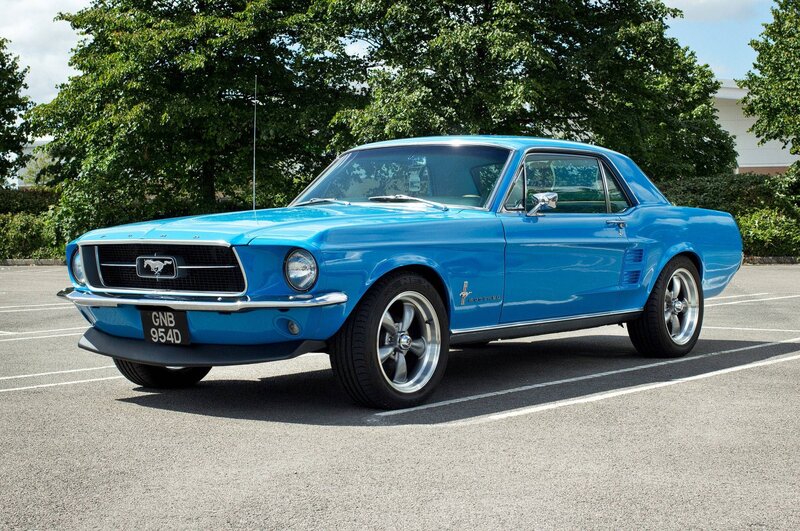 Blue Classic Mustang — Calm, Afternoon, Photograph