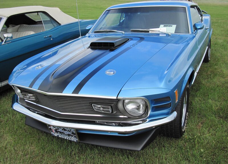 Blue Classic Mustang — Calm, Afternoon