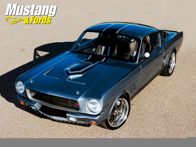 Blue classic Mustang car