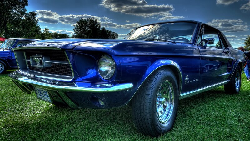 Blue Classic Mustang — Dramatic