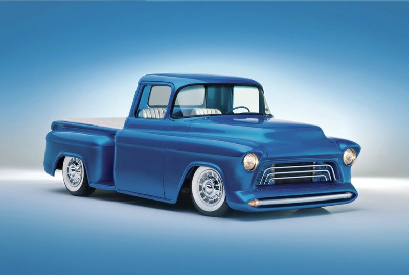 Blue classic pickup truck