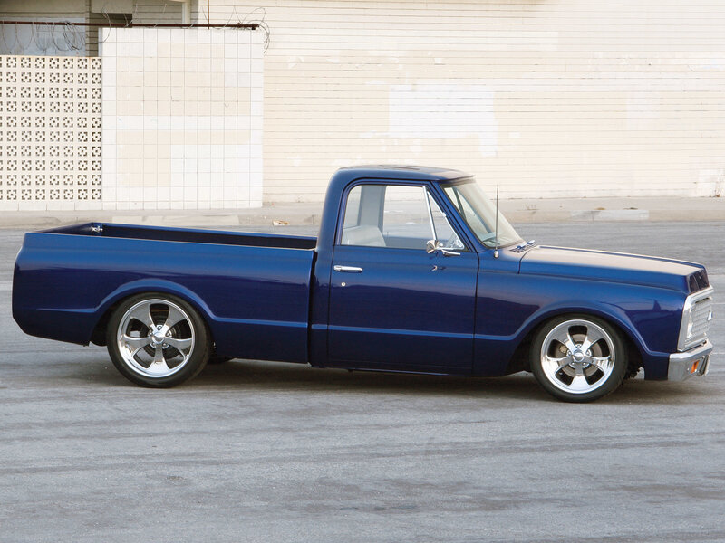 blue classic pickup truck