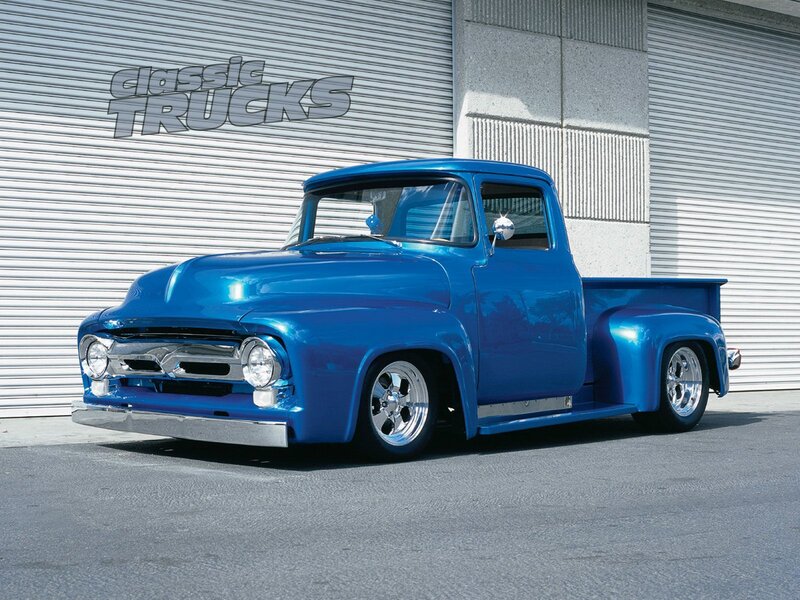Blue classic pickup truck