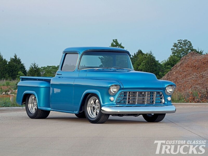 Blue Classic Pickup Truck — Calm, Afternoon, Photograph