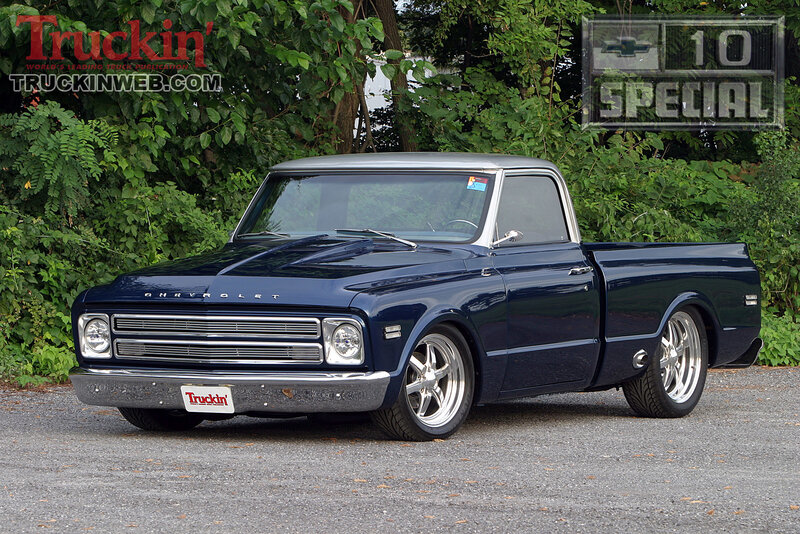 Blue Classic Pickup Truck — Calm, Afternoon, Photograph, Trees