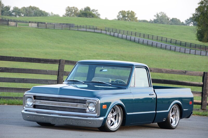 Blue Classic Pickup Truck — Teal