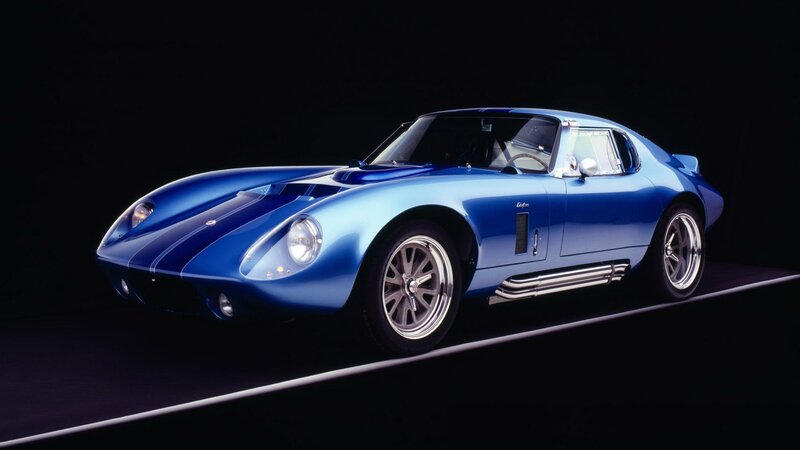 Blue Classic Race Car — Dramatic, Photograph