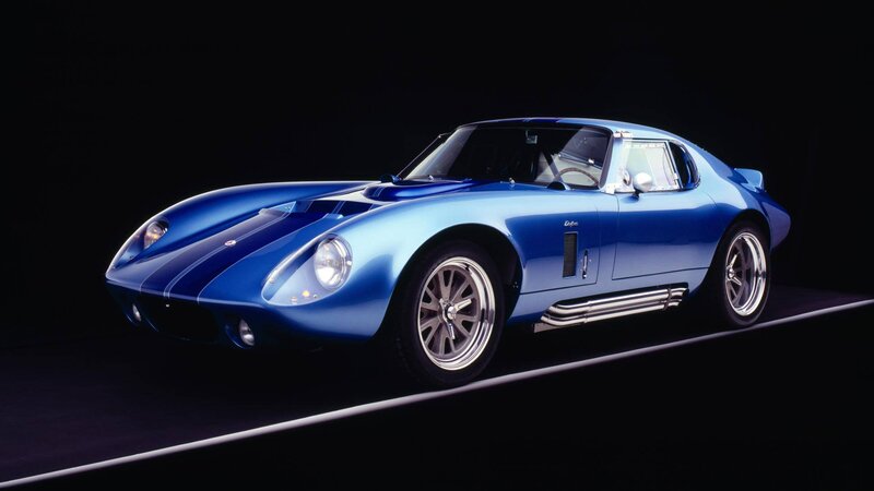 Blue Classic Race Car — Dramatic