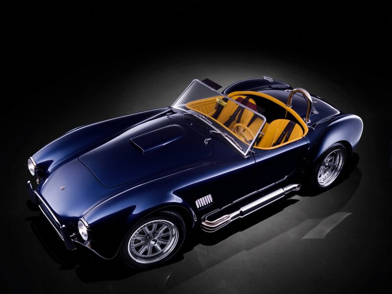 Blue classic sports car