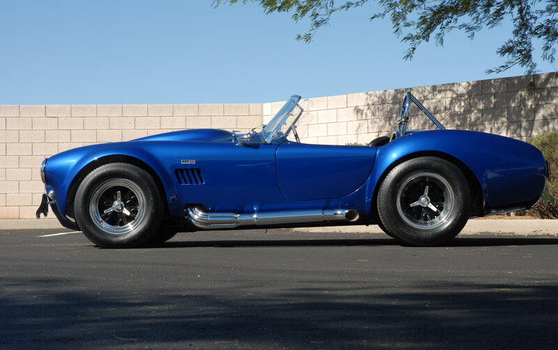 Blue classic sports car