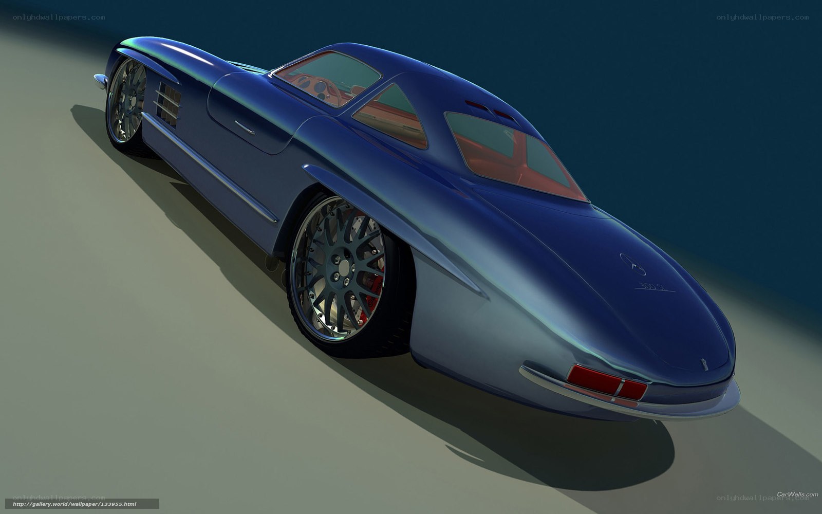 Blue classic sports car