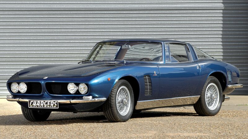 blue classic sports car