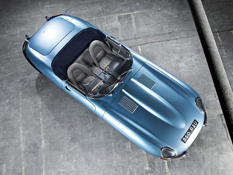 Blue classic sports car
