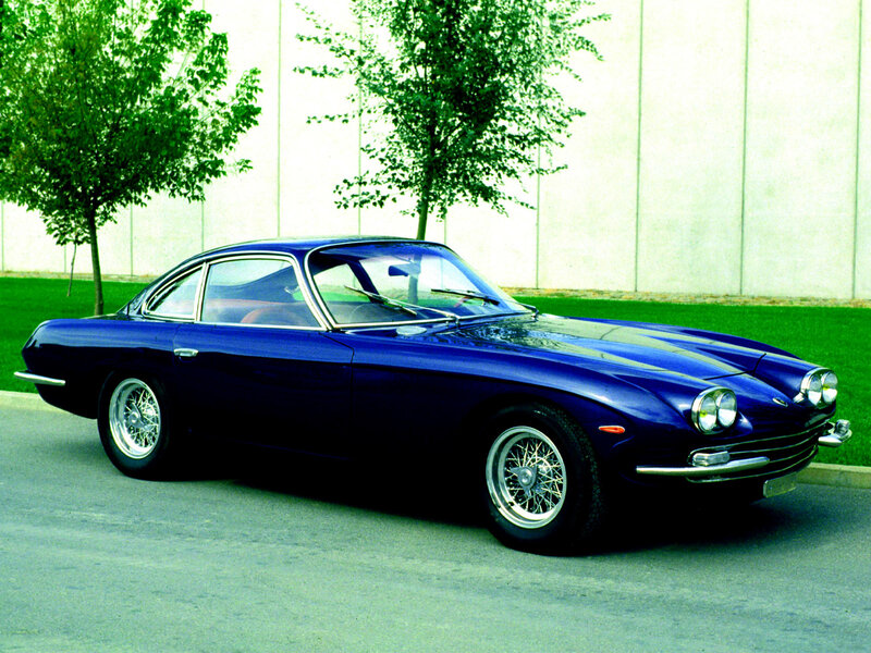 blue classic sports car