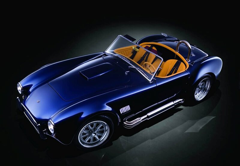 Blue classic sports car