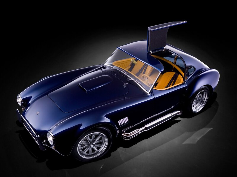Blue classic sports car