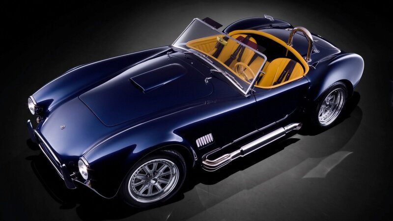 blue classic sports car