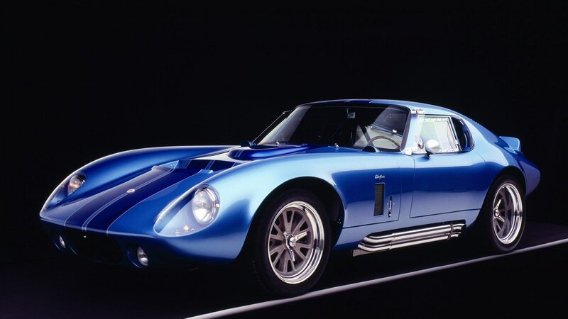 blue classic sports car