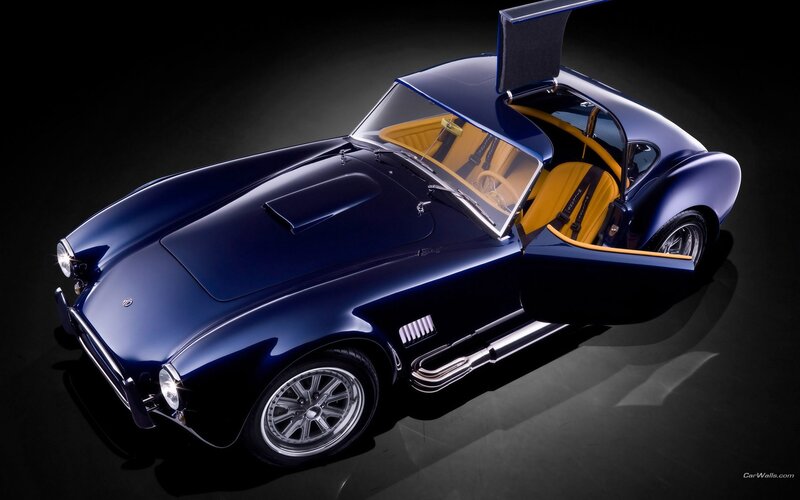 blue classic sports car