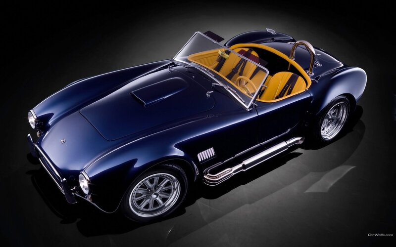 blue classic sports car
