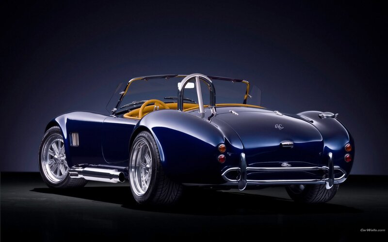 blue classic sports car