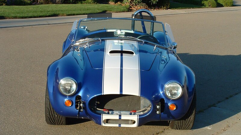 blue classic sports car