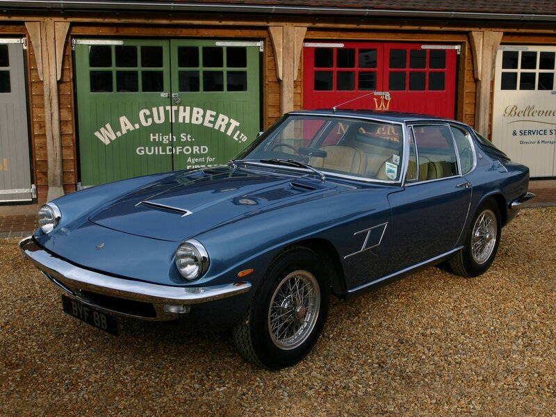 Blue classic sports car