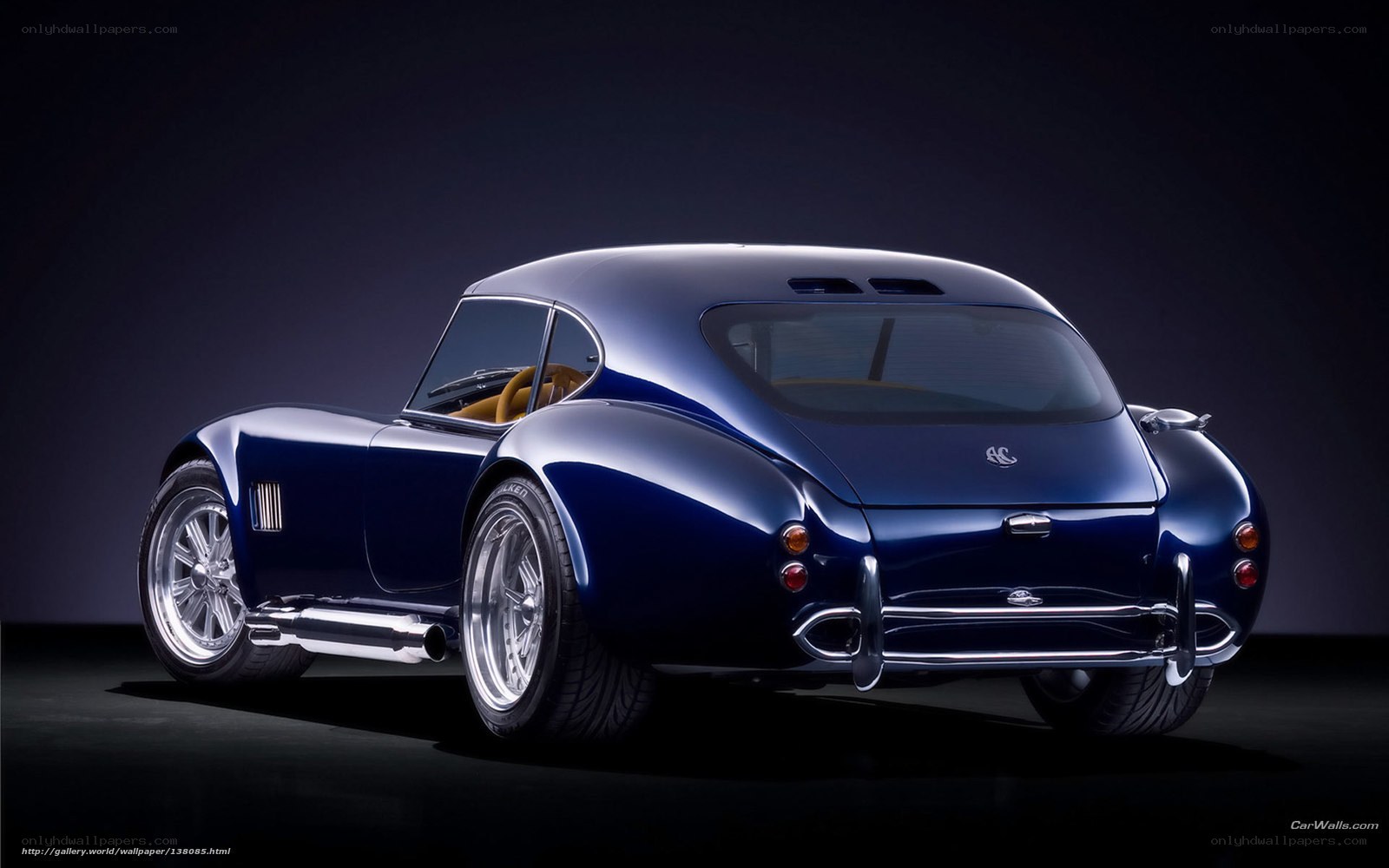 blue classic sports car