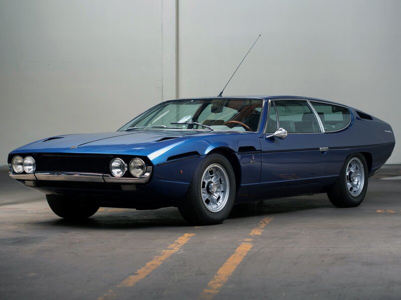 Blue classic sports car