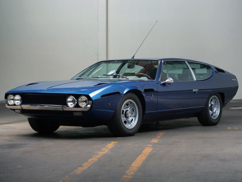 Blue classic sports car