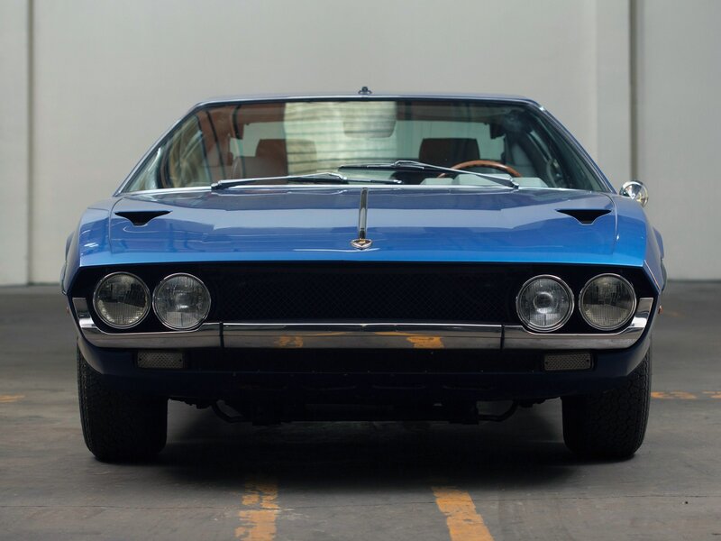 blue classic sports car