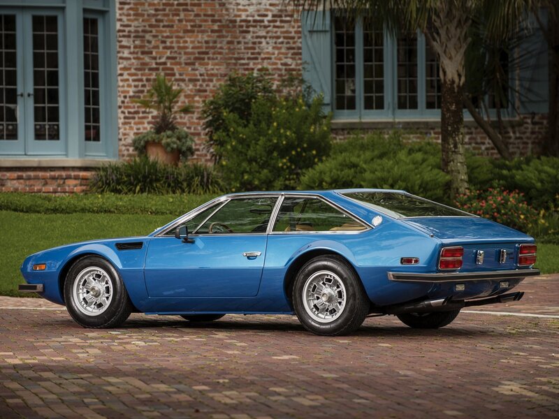 blue classic sports car