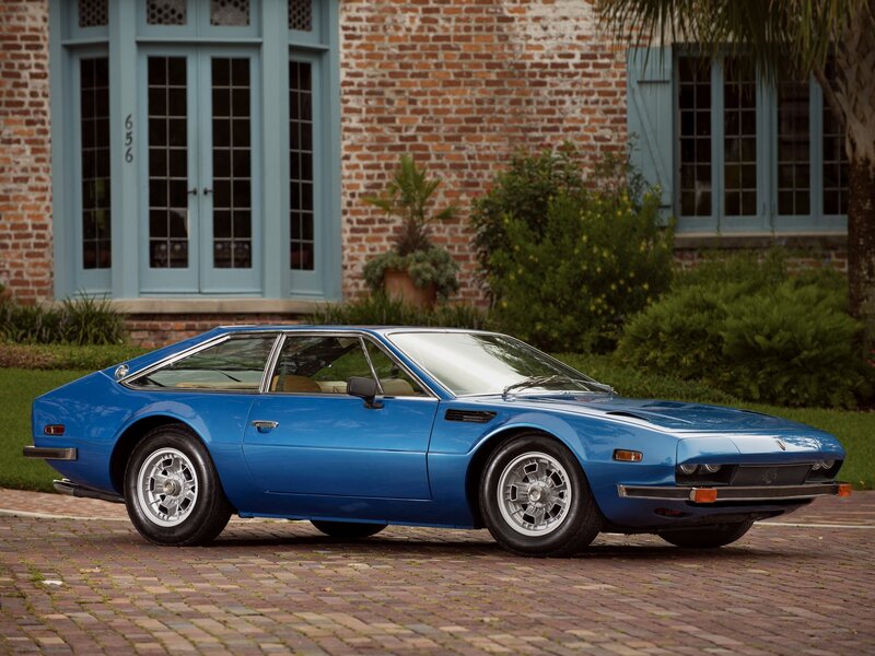 Blue classic sports car