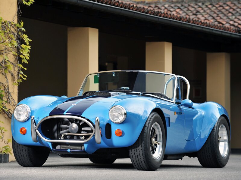 Blue classic sports car