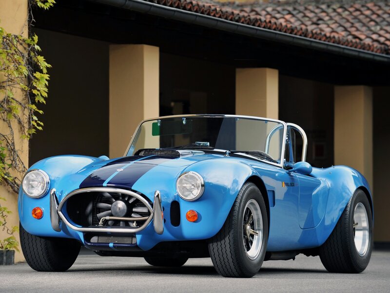 Blue classic sports car